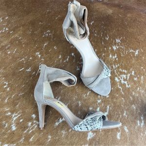 Vince Camuto snake skin print heel
